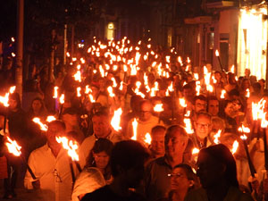 Diada Nacional 2026. XVIII Marxa de Torxes de Girona pels carrers del Barri Vell de Girona