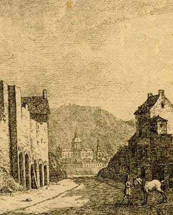 Vista de Namur des de la Chauss&eacute;e de Louvain. 1816