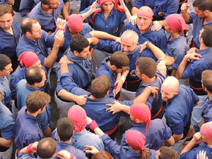 Fires de Girona 2014. Diada castellera amb Marrecs de Salt, Minyons de Terrassa i Capgrossos de Matar&oacute;