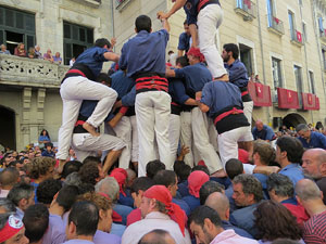 Fires de Girona 2014. Diada castellera amb Marrecs de Salt, Minyons de Terrassa i Capgrossos de Matar&oacute;