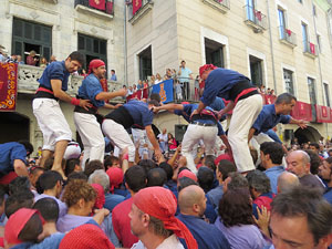 Fires de Girona 2014. Diada castellera amb Marrecs de Salt, Minyons de Terrassa i Capgrossos de Matar&oacute;