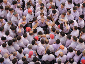 Fires de Girona 2014. Diada castellera amb Marrecs de Salt, Minyons de Terrassa i Capgrossos de Matar&oacute;