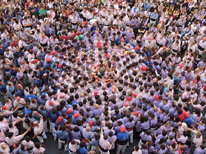 Fires de Girona 2014. Diada castellera amb Marrecs de Salt, Minyons de Terrassa i Capgrossos de Matar&oacute;