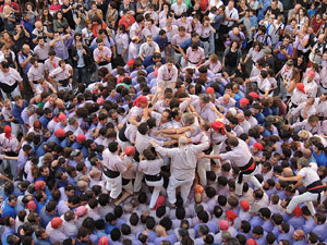 Fires de Girona 2014. Diada castellera amb Marrecs de Salt, Minyons de Terrassa i Capgrossos de Matar&oacute;
