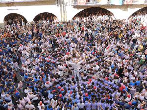 Fires de Girona 2014. Diada castellera amb Marrecs de Salt, Minyons de Terrassa i Capgrossos de Matar&oacute;