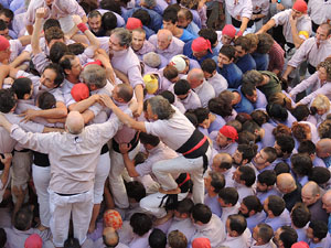 Fires de Girona 2014. Diada castellera amb Marrecs de Salt, Minyons de Terrassa i Capgrossos de Matar&oacute;