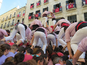 Fires de Girona 2014. Diada castellera amb Marrecs de Salt, Minyons de Terrassa i Capgrossos de Matar&oacute;