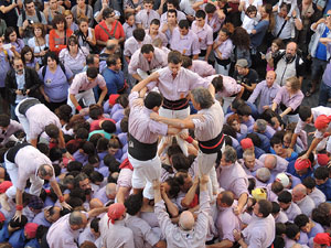 Fires de Girona 2014. Diada castellera amb Marrecs de Salt, Minyons de Terrassa i Capgrossos de Matar&oacute;