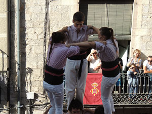 Fires de Girona 2014. Diada castellera amb Marrecs de Salt, Minyons de Terrassa i Capgrossos de Matar&oacute;