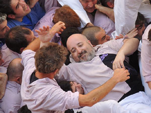 Fires de Girona 2014. Diada castellera amb Marrecs de Salt, Minyons de Terrassa i Capgrossos de Matar&oacute;