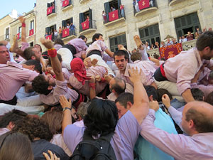 Fires de Girona 2014. Diada castellera amb Marrecs de Salt, Minyons de Terrassa i Capgrossos de Matar&oacute;
