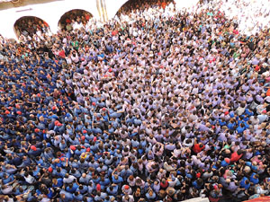 Fires de Girona 2014. Diada castellera amb Marrecs de Salt, Minyons de Terrassa i Capgrossos de Matar&oacute;