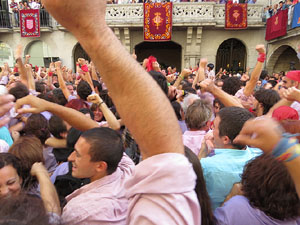Fires de Girona 2014. Diada castellera amb Marrecs de Salt, Minyons de Terrassa i Capgrossos de Matar&oacute;
