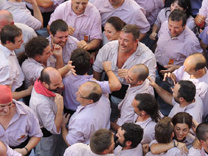 Fires de Girona 2014. Diada castellera amb Marrecs de Salt, Minyons de Terrassa i Capgrossos de Matar&oacute;