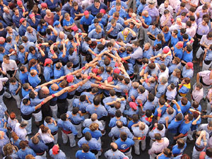 Fires de Girona 2014. Diada castellera amb Marrecs de Salt, Minyons de Terrassa i Capgrossos de Matar&oacute;