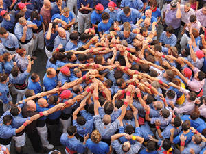 Fires de Girona 2014. Diada castellera amb Marrecs de Salt, Minyons de Terrassa i Capgrossos de Matar&oacute;
