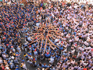 Fires de Girona 2014. Diada castellera amb Marrecs de Salt, Minyons de Terrassa i Capgrossos de Matar&oacute;