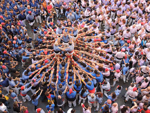 Fires de Girona 2014. Diada castellera amb Marrecs de Salt, Minyons de Terrassa i Capgrossos de Matar&oacute;
