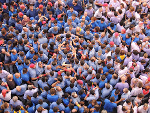 Fires de Girona 2014. Diada castellera amb Marrecs de Salt, Minyons de Terrassa i Capgrossos de Matar&oacute;