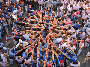 Fires de Girona 2014. Diada castellera amb Marrecs de Salt, Minyons de Terrassa i Capgrossos de Matar&oacute;