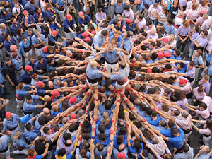 Fires de Girona 2014. Diada castellera amb Marrecs de Salt, Minyons de Terrassa i Capgrossos de Matar&oacute;