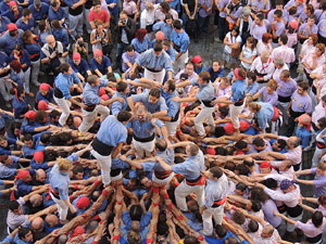 Fires de Girona 2014. Diada castellera amb Marrecs de Salt, Minyons de Terrassa i Capgrossos de Matar&oacute;