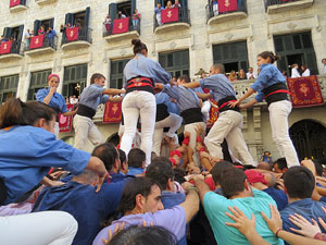 Fires de Girona 2014. Diada castellera amb Marrecs de Salt, Minyons de Terrassa i Capgrossos de Matar&oacute;