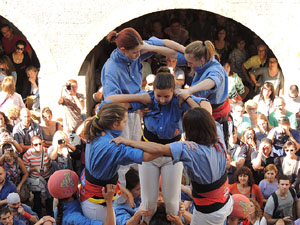 Fires de Girona 2014. Diada castellera amb Marrecs de Salt, Minyons de Terrassa i Capgrossos de Matar&oacute;