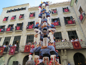 Fires de Girona 2014. Diada castellera amb Marrecs de Salt, Minyons de Terrassa i Capgrossos de Matar&oacute;