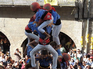 Fires de Girona 2014. Diada castellera amb Marrecs de Salt, Minyons de Terrassa i Capgrossos de Matar&oacute;