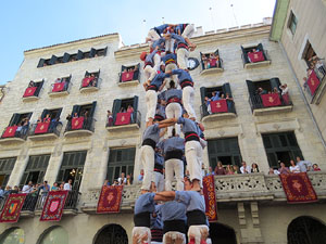 Fires de Girona 2014. Diada castellera amb Marrecs de Salt, Minyons de Terrassa i Capgrossos de Matar&oacute;