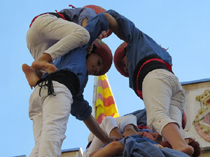 Fires de Girona 2014. Diada castellera amb Marrecs de Salt, Minyons de Terrassa i Capgrossos de Matar&oacute;