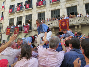 Fires de Girona 2014. Diada castellera amb Marrecs de Salt, Minyons de Terrassa i Capgrossos de Matar&oacute;