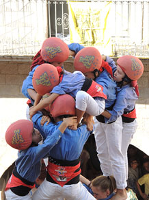 Fires de Girona 2014. Diada castellera amb Marrecs de Salt, Minyons de Terrassa i Capgrossos de Matar&oacute;