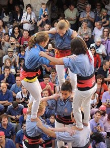 Fires de Girona 2014. Diada castellera amb Marrecs de Salt, Minyons de Terrassa i Capgrossos de Matar&oacute;