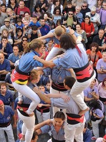 Fires de Girona 2014. Diada castellera amb Marrecs de Salt, Minyons de Terrassa i Capgrossos de Matar&oacute;