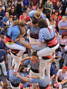 Fires de Girona 2014. Diada castellera amb Marrecs de Salt, Minyons de Terrassa i Capgrossos de Matar&oacute;