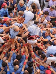 Fires de Girona 2014. Diada castellera amb Marrecs de Salt, Minyons de Terrassa i Capgrossos de Matar&oacute;