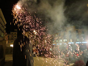 Fires de Girona 2014. Presentació de la Mula Baba amb la Girona Marxing Band