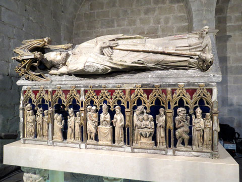 Sepulcre gòtic de Sant Narcís, obra del mestre Joan de Tournai (1326-1328)