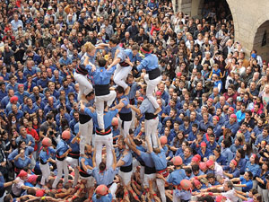 Fires 2015. Diada Castellera de Sant Narc&iacute;s amb Marrecs de Salt, Minyons de Terrassa i Capgrossos de Matar&oacute;