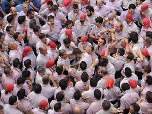 Fires 2015. Diada Castellera de Sant Narc&iacute;s amb Marrecs de Salt, Minyons de Terrassa i Capgrossos de Matar&oacute;