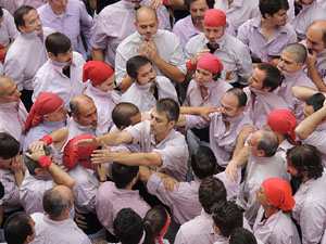 Fires 2015. Diada Castellera de Sant Narc&iacute;s amb Marrecs de Salt, Minyons de Terrassa i Capgrossos de Matar&oacute;