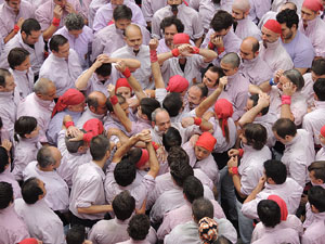 Fires 2015. Diada Castellera de Sant Narc&iacute;s amb Marrecs de Salt, Minyons de Terrassa i Capgrossos de Matar&oacute;