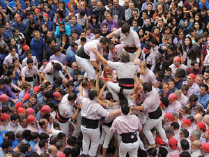 Fires 2015. Diada Castellera de Sant Narc&iacute;s amb Marrecs de Salt, Minyons de Terrassa i Capgrossos de Matar&oacute;