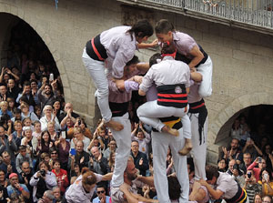 Fires 2015. Diada Castellera de Sant Narc&iacute;s amb Marrecs de Salt, Minyons de Terrassa i Capgrossos de Matar&oacute;
