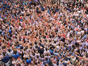 Fires 2015. Diada Castellera de Sant Narc&iacute;s amb Marrecs de Salt, Minyons de Terrassa i Capgrossos de Matar&oacute;