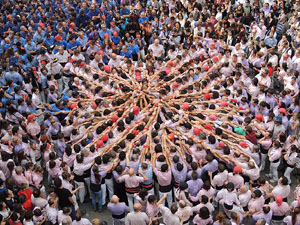 Fires 2015. Diada Castellera de Sant Narc&iacute;s amb Marrecs de Salt, Minyons de Terrassa i Capgrossos de Matar&oacute;