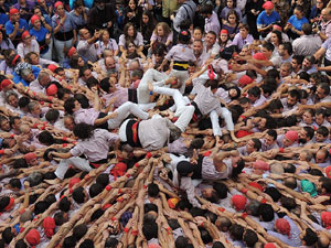 Fires 2015. Diada Castellera de Sant Narc&iacute;s amb Marrecs de Salt, Minyons de Terrassa i Capgrossos de Matar&oacute;