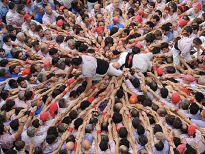Fires 2015. Diada Castellera de Sant Narc&iacute;s amb Marrecs de Salt, Minyons de Terrassa i Capgrossos de Matar&oacute;